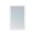 Innoci-Usa Hermes 20 in. W x 32 in. H Rectangular Framed Round Corner LED Mirror with Dual Color Temperature 62652032